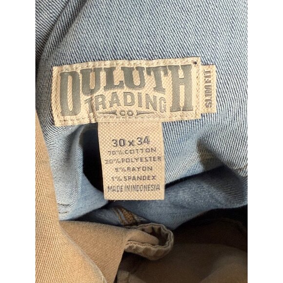 Duluth Trading Co. Ballroom Double Flex Jeans 30x34 Med Wash Denim Mens Stretch - Picture 10 of 14